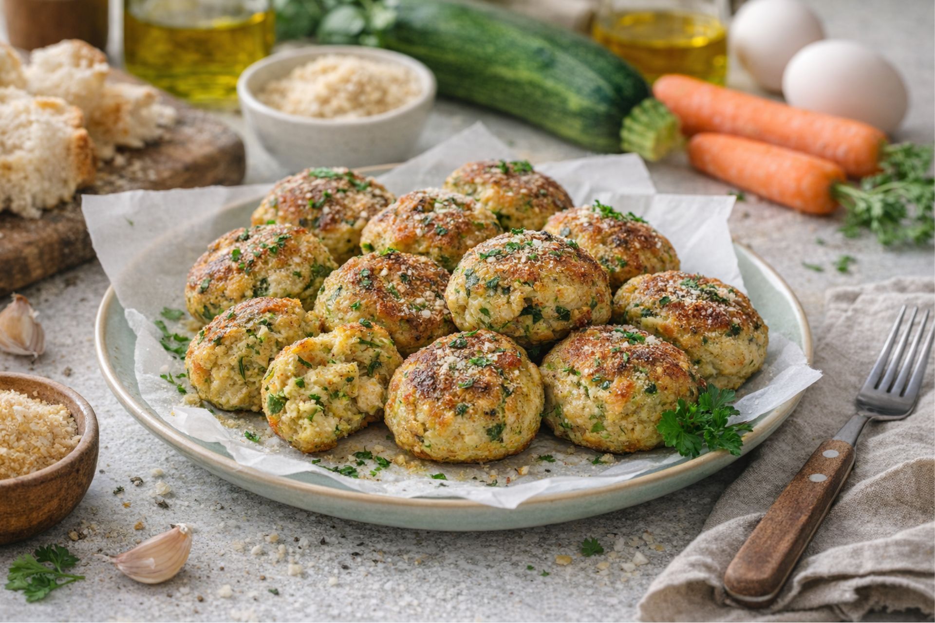 Polpette di pane raffermo e verdure - Progetto Bollino
